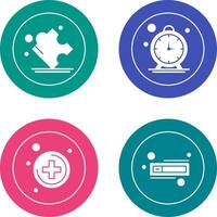 Puzzle and Stop Watch Icon vector