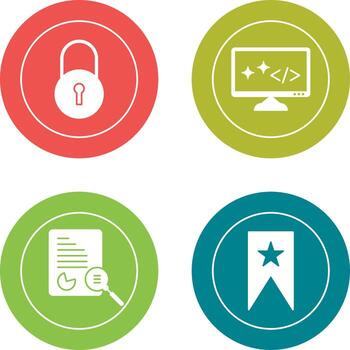 cerrado acceso y limpiar código icono vector