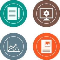 write feedback and computer settings Icon vector