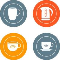 mug and kettle Icon vector