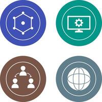 nodes and network setting Icon vector