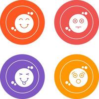 Smile and Neutral Icon vector