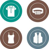 Shirt and Tie and Belt Icon vector