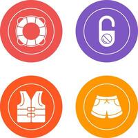 Life Preserver and Do Not Disturb Icon vector