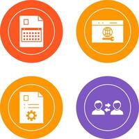 content planning and web support Icon vector