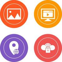 albums and streaming Icon vector