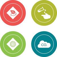 Environment hazard and Corrosive hazard Icon vector