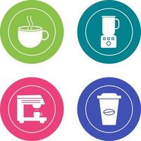 Hot Coffee and Coffee Blender Icon vector