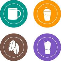 Coffee mug and Frappe Icon vector