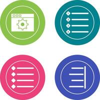 settings and numbered lists Icon vector