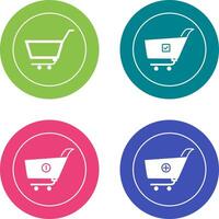 empty cart and confirm order Icon vector