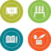 Classroom Board and Bookstand Icon vector