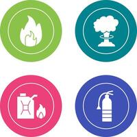 flame and bomb blast Icon vector