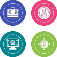 Briefcase and User Icon vector