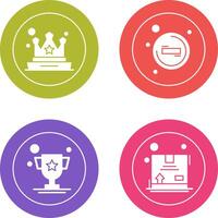 Crown and Remove Icon vector