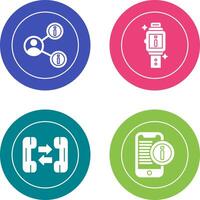 share and smartwatch Icon vector