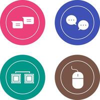 messages and conversation bubbles Icon vector