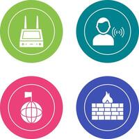 router and signal Icon vector