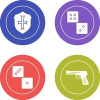 Dice and Shield Icon vector