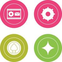 Blogging Service and Setting Icon vector
