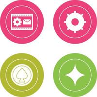 Blogging Service and Setting Icon vector