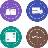 shipment and shopping bag Icon vector