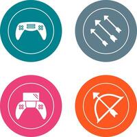 Gaming Console and Arrows Icon vector