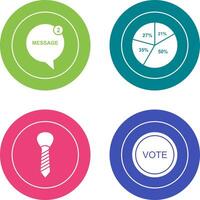 Message Bubbles and Pie Chart Icon vector