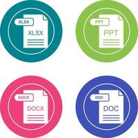 XLSX and PPT Icon vector
