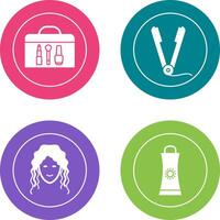 Cosmetics and Straightener Icon vector