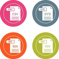 CSV and SYS Icon vector