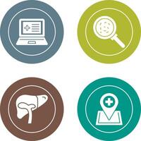 Laptop and Analytics Icon vector