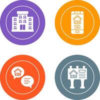 Apartment and Application Icon vector