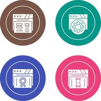 Dashboard and Browser Icon vector