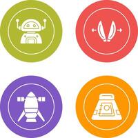 robot and playload Icon vector