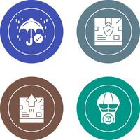 keep dry and delivery box Icon vector