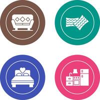 Sofa and Cushions Icon vector