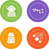 big dipper and astronaut Icon vector