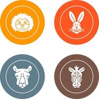 Sloth and Rabbit Icon vector