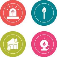 siren and lit matchstick Icon vector