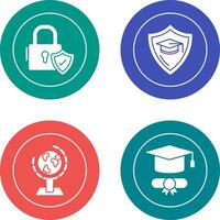 Secure and Education Icon vector