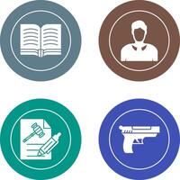 Book and Judge Icon vector