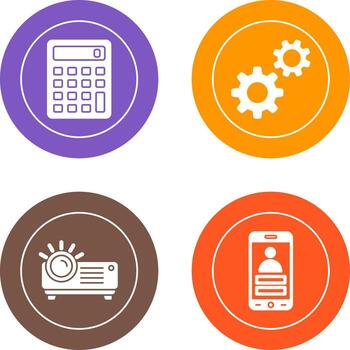 Calculator and Setting Icon vector