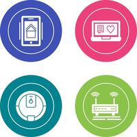 Smart Phone and Chat and Laptop Icon vector