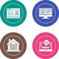 Online Certificate and Profile Icon vector