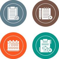 Prohibition and Unchecked Notes Icon vector