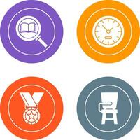 Search and ClockSnack and Money Icon vector