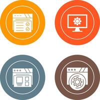 Web Browser and Monitor Screen Icon vector