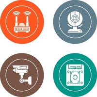 Router and Web Cam Icon vector