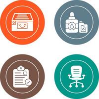 File Cabinet and Ink Cartridge Icon vector